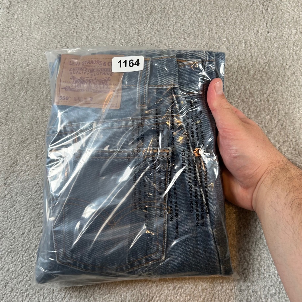 Vintage 90s Levis 550 Relaxed Fit Jeans Kids 3 JR L Blue High Rise Made In USA - Picture 16 of 16